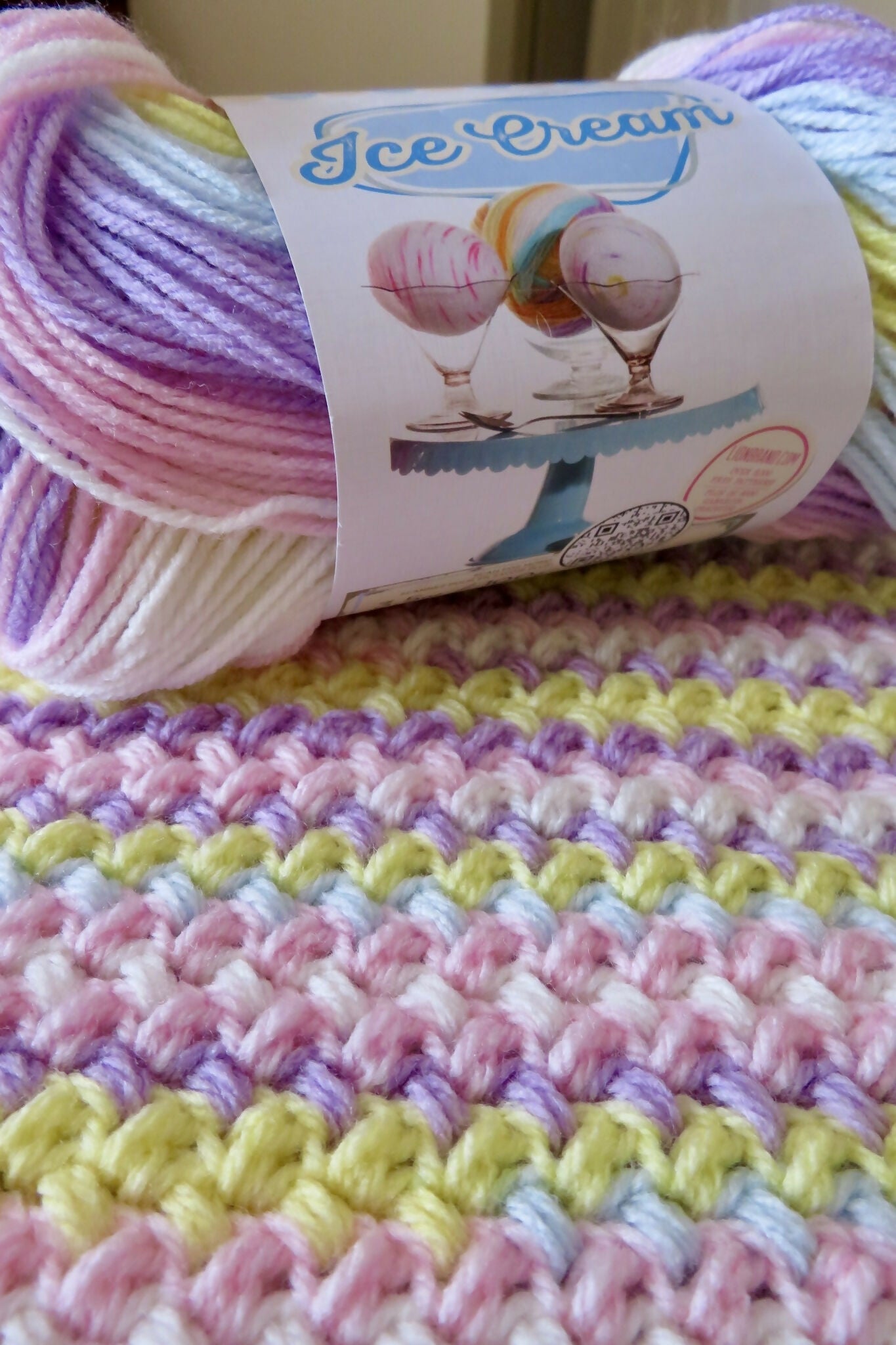 Sun-Kissed Pastels Baby Blanket (Crochet)