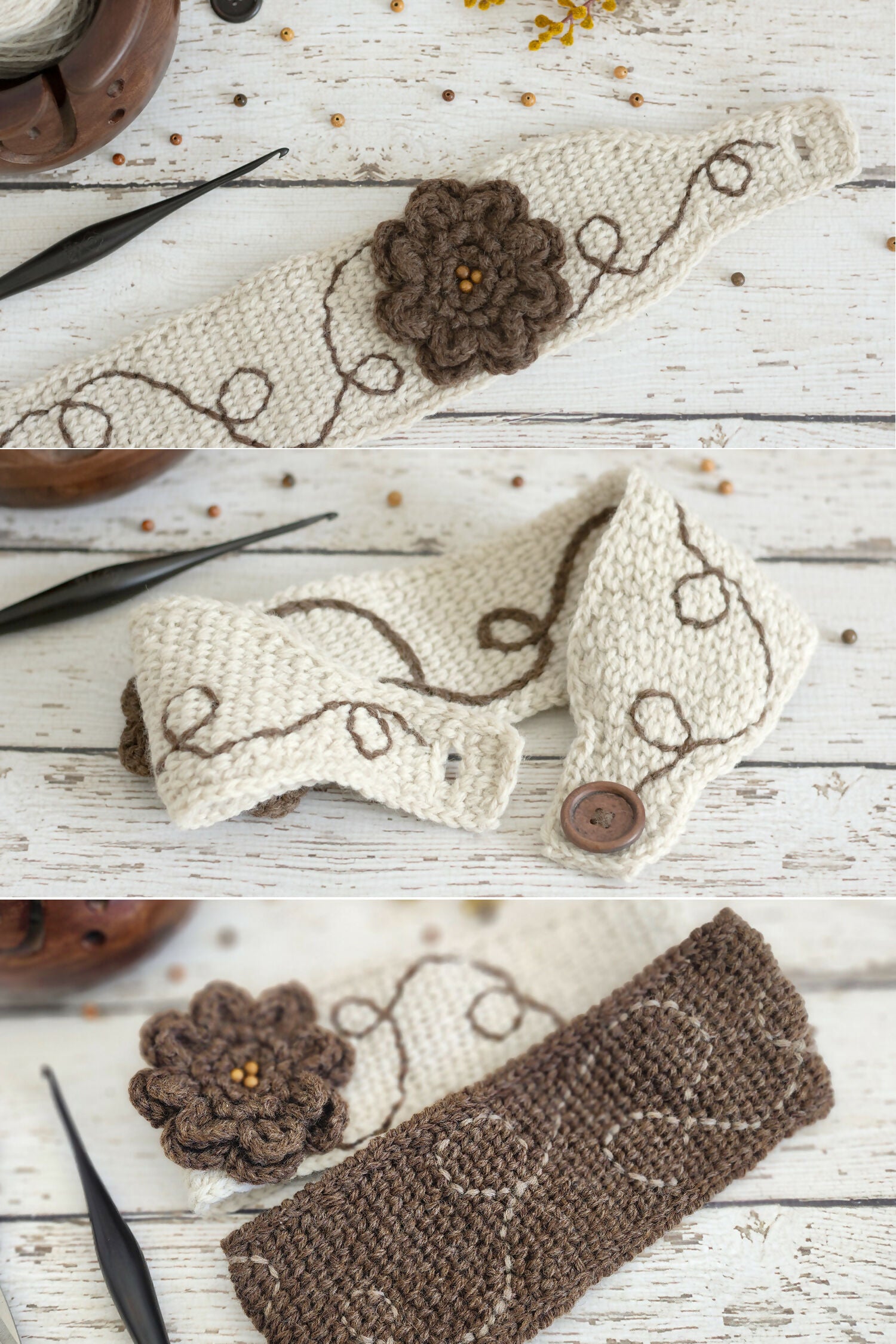 Waterlily Waltz Headband (Crochet)