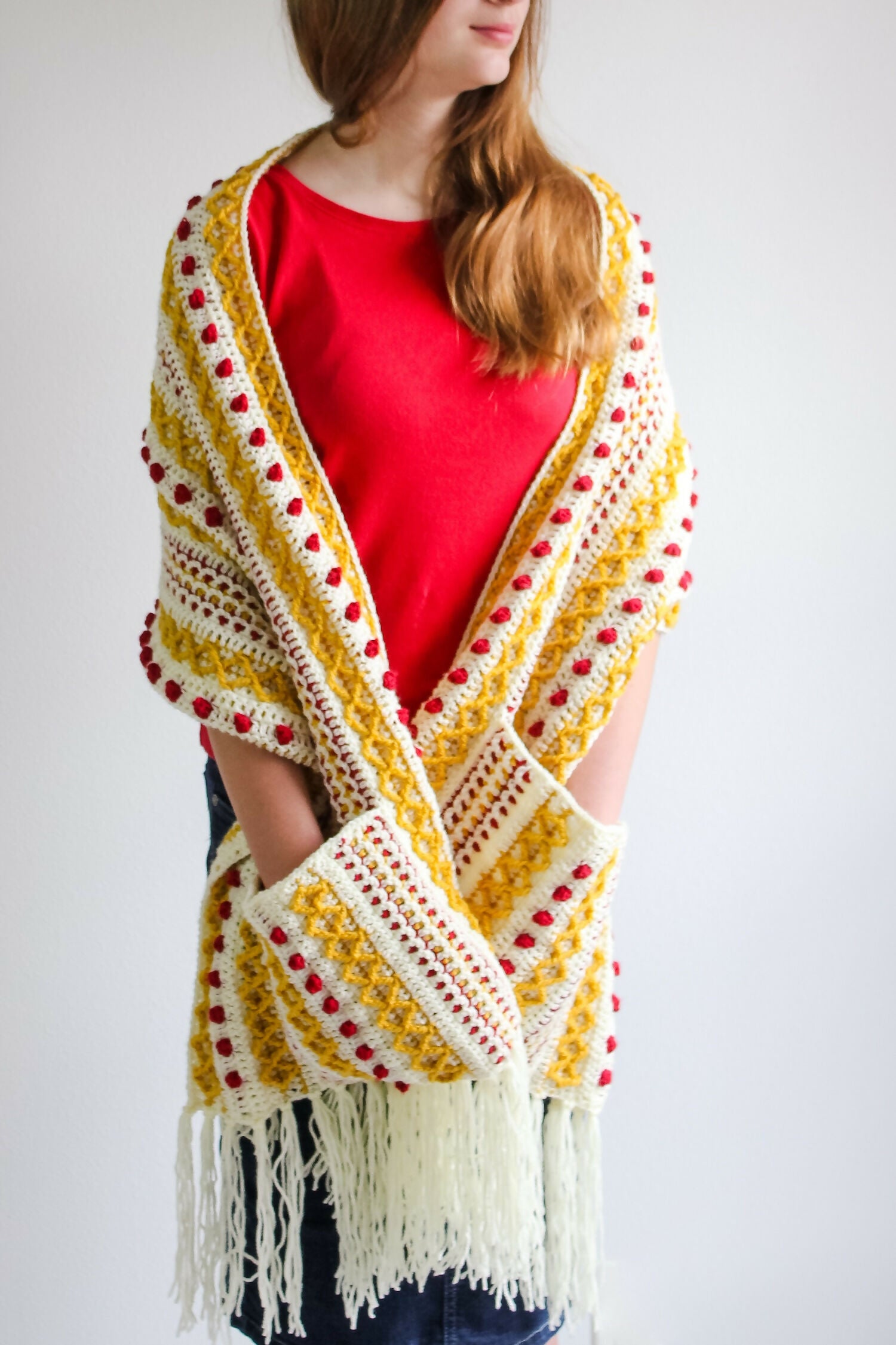 Marjorie Pocket Scarf (Crochet)