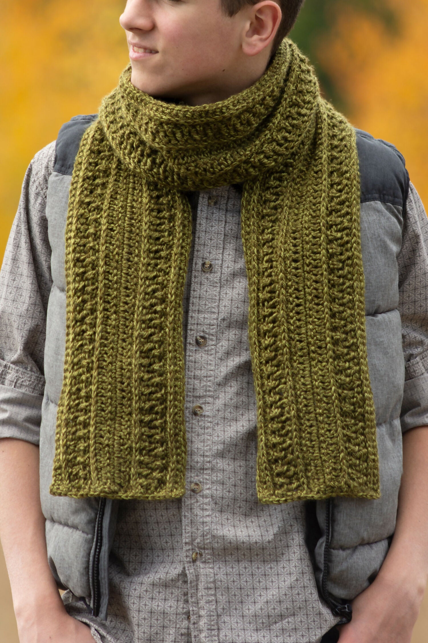 Wanderlust Scarf for Men and Teens (Crochet)