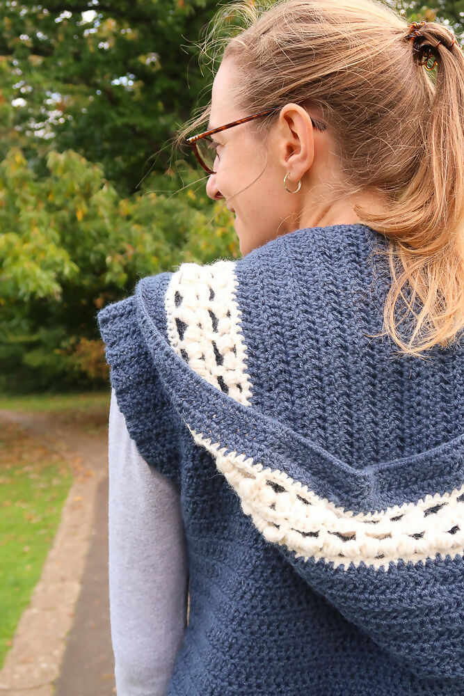 Your Dusk Hooded Vest (Crochet)